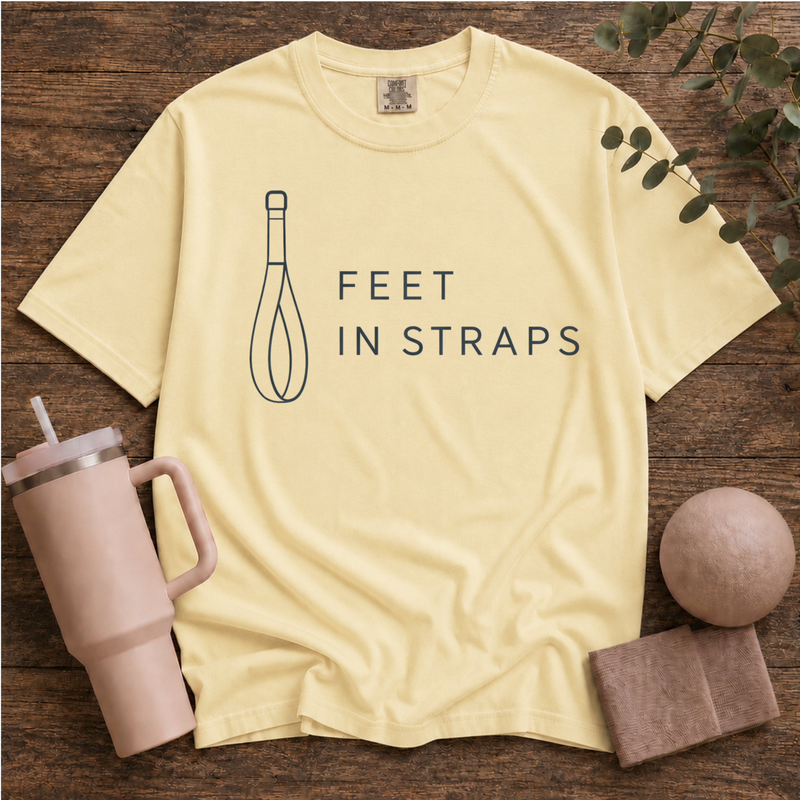 Feet in straps