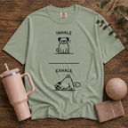Dog exhale inhale