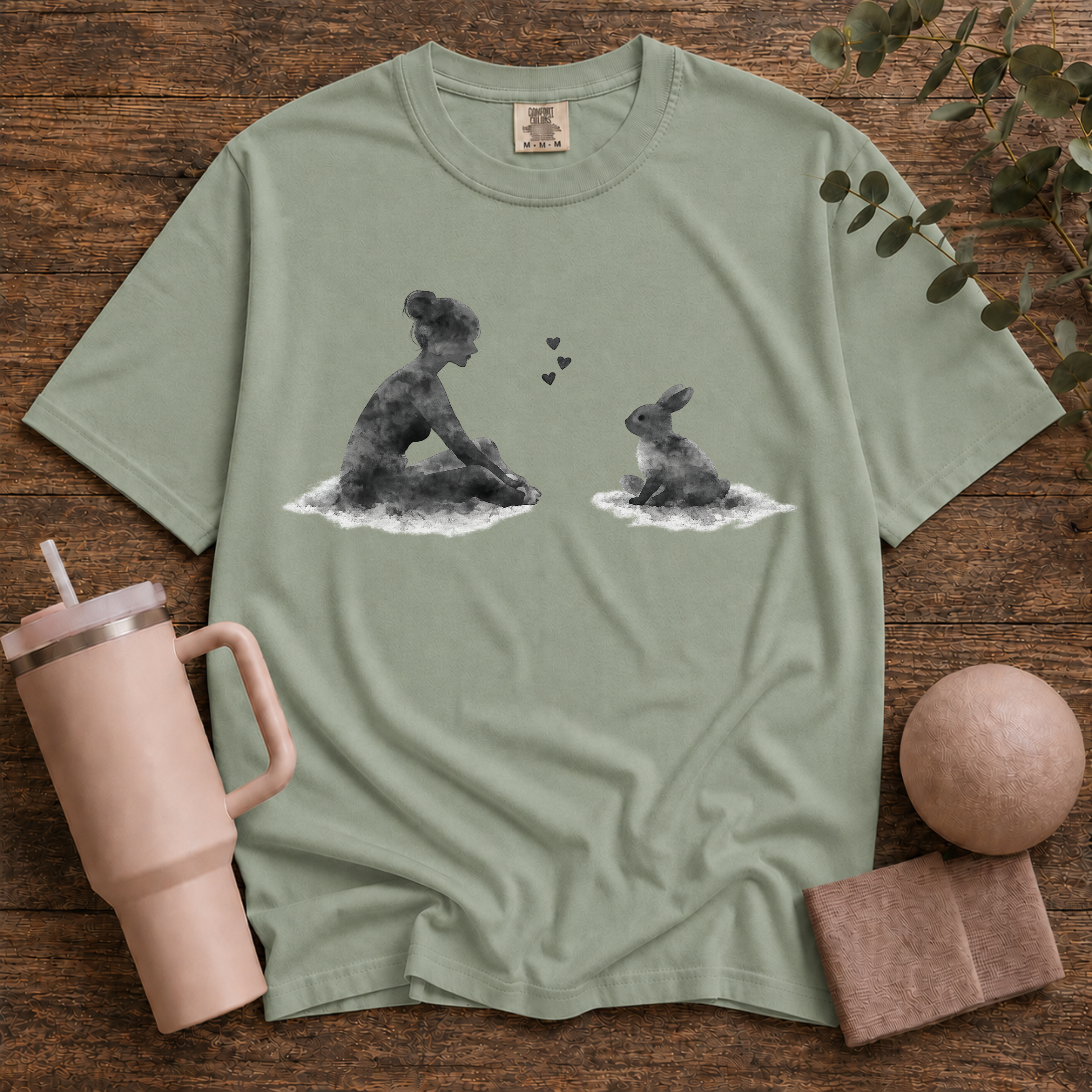 Woman and Bunny