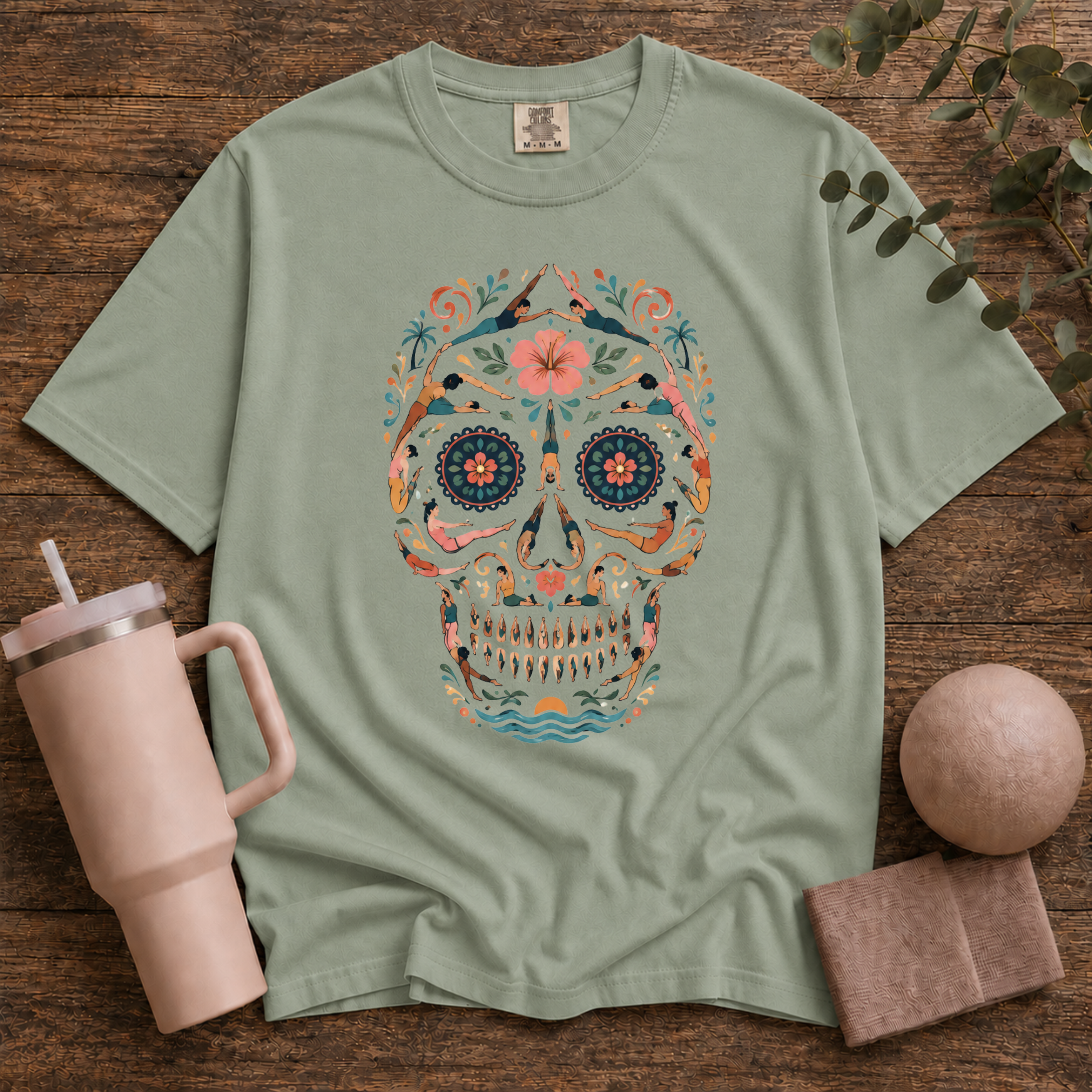 Vintage Pilates Skull T-Shirt
