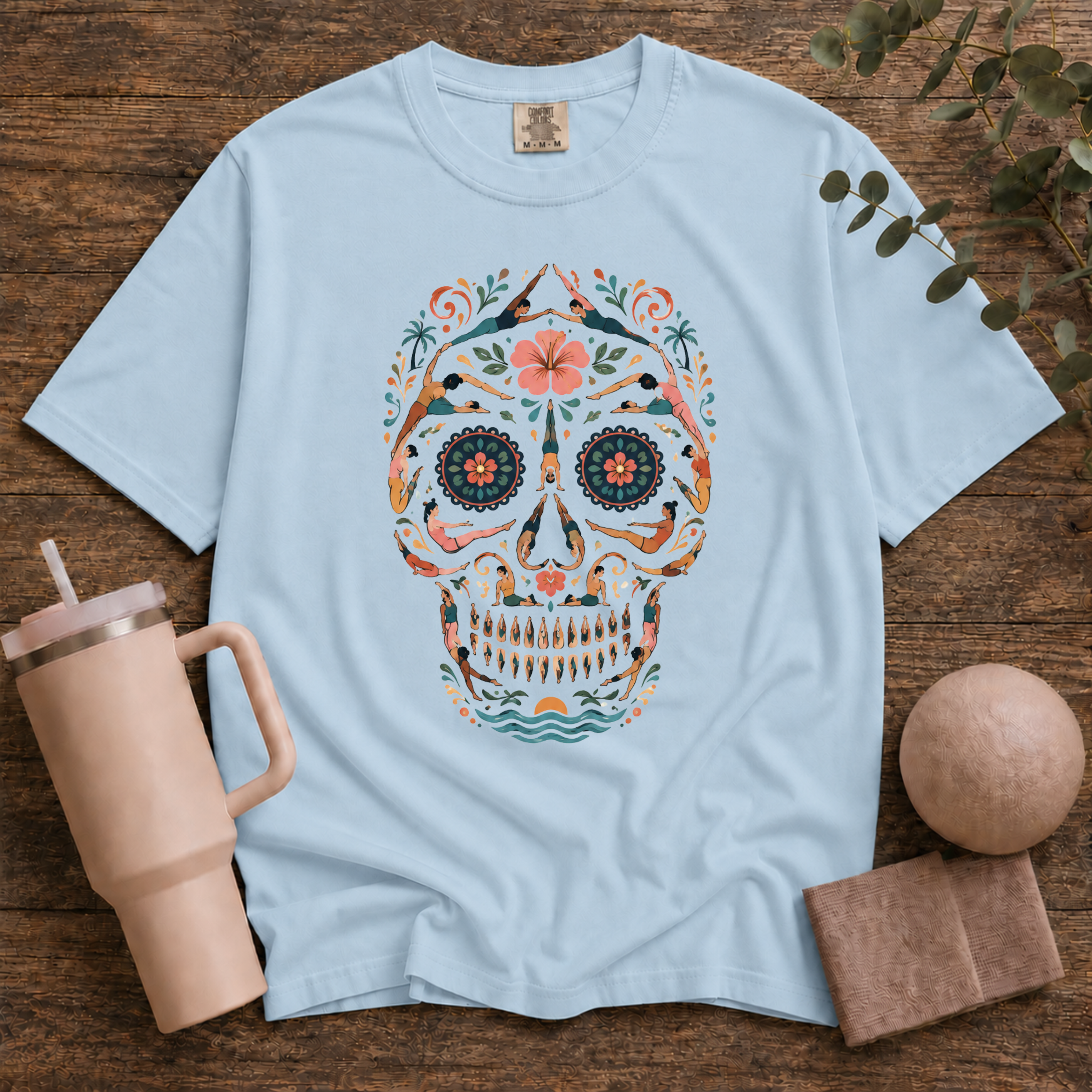 Vintage Pilates Skull T-Shirt