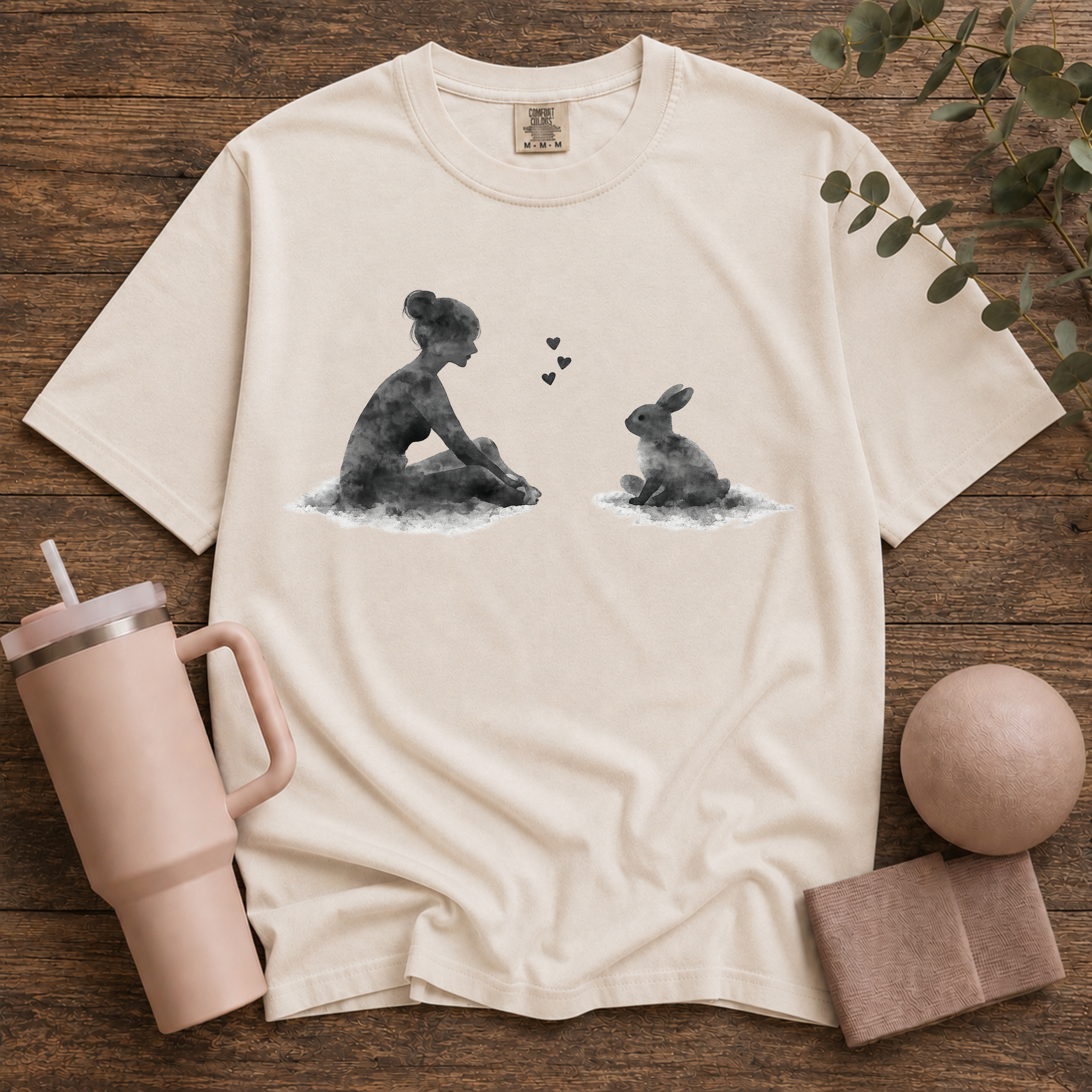 Woman and Bunny