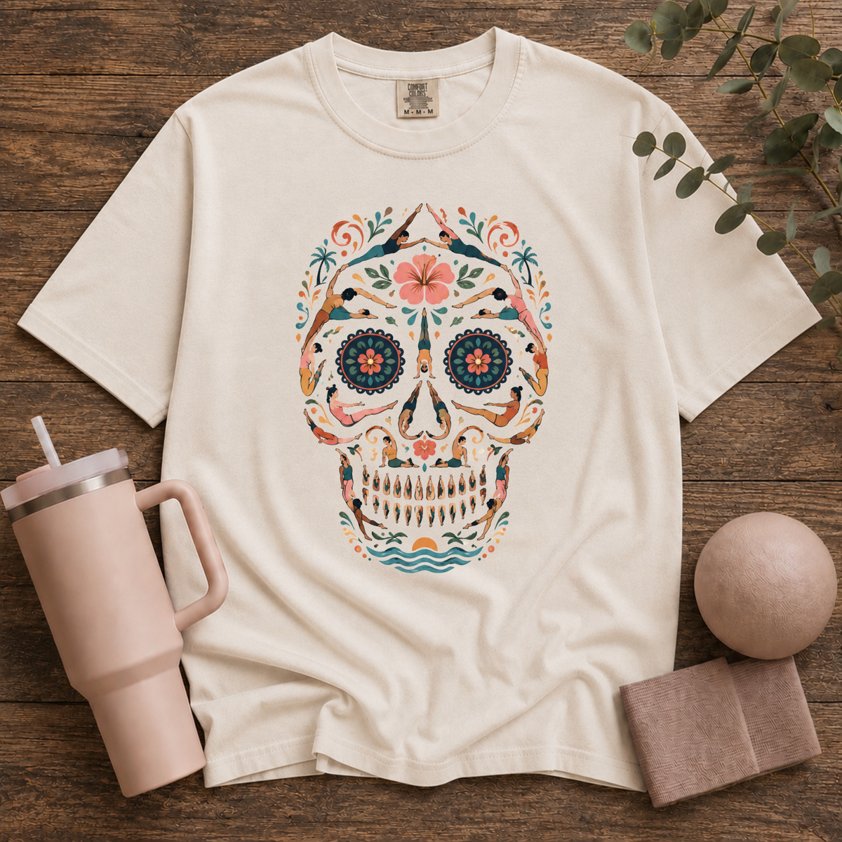 Vintage Pilates Skull T-Shirt