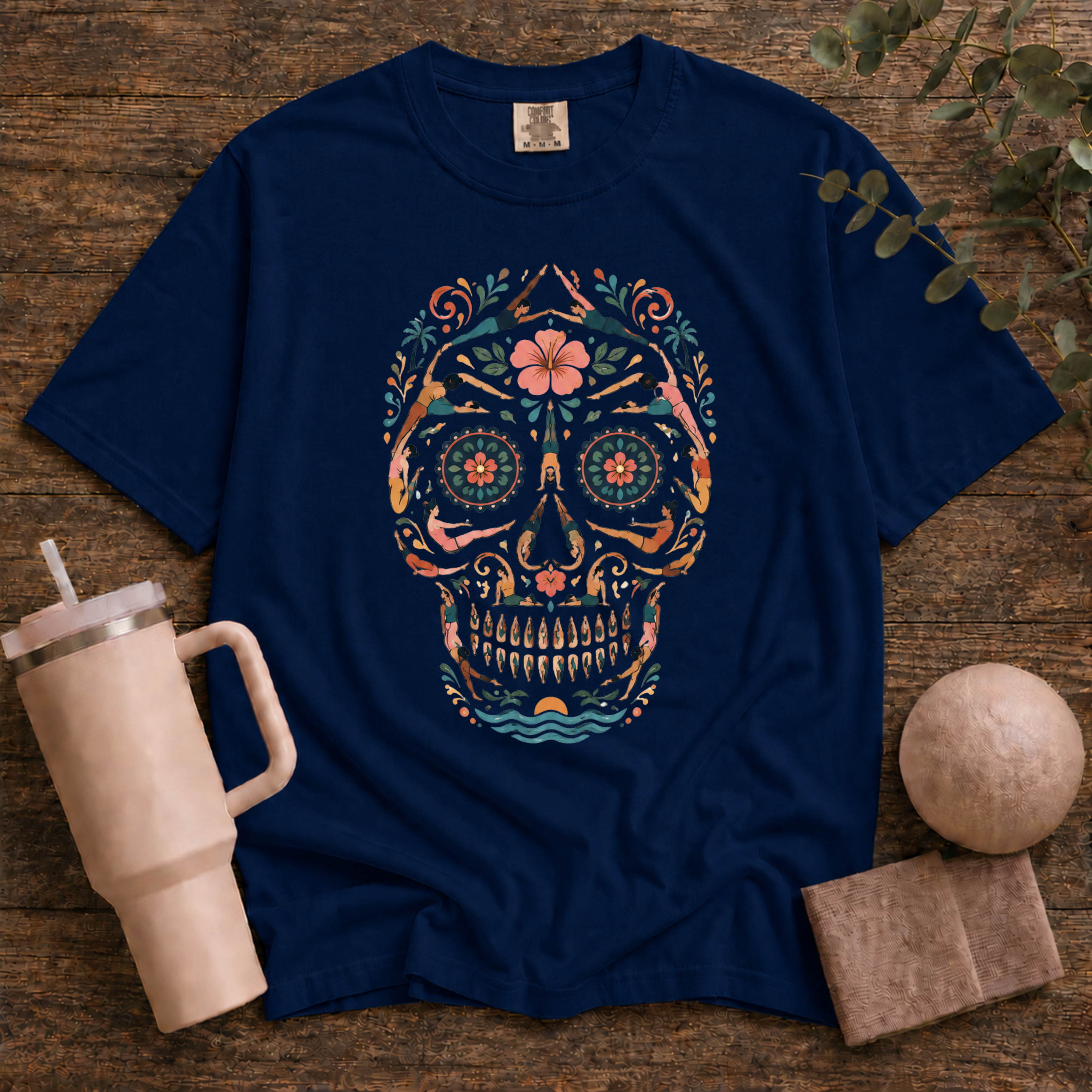 Vintage Pilates Skull T-Shirt